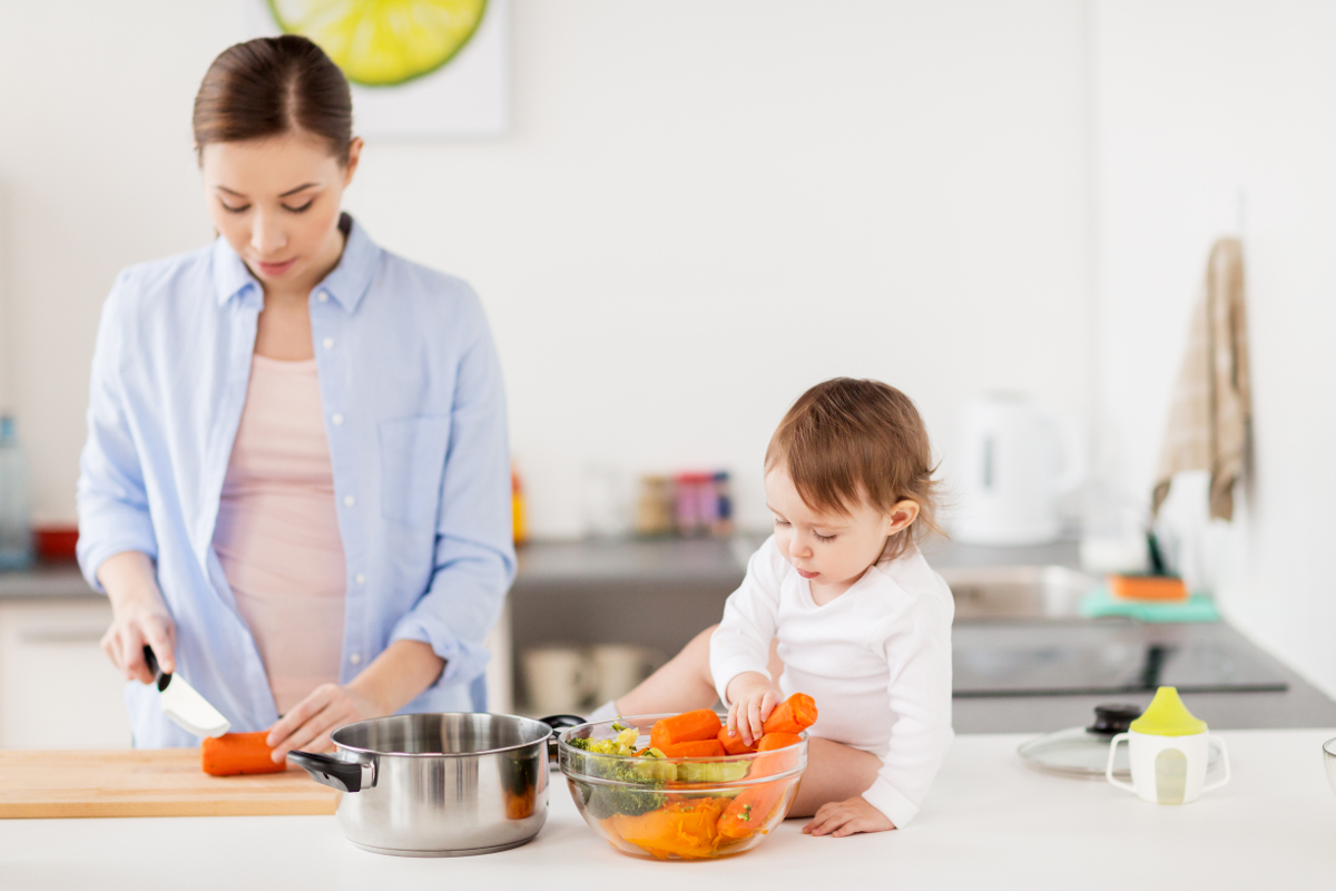 cuisiner avec bébé