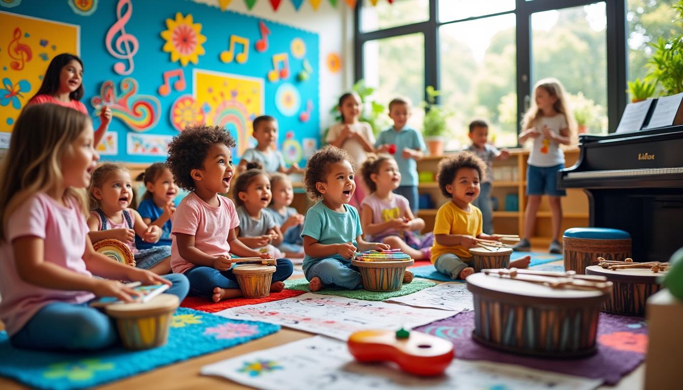 découvrez comment l'activité musicale en maternelle éveille la créativité et le développement des jeunes enfants grâce à des jeux, chansons et instruments adaptés à leur âge.
