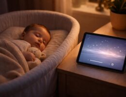 découvrez des berceuses apaisantes pour bébé avec bruits blancs, spécialement conçues pour tablette tactile. profitez d'un volume sécurisé pour un sommeil doux et serein.