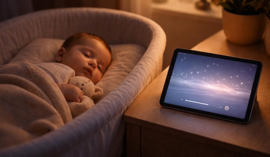 découvrez des berceuses apaisantes pour bébé avec bruits blancs, spécialement conçues pour tablette tactile. profitez d'un volume sécurisé pour un sommeil doux et serein.