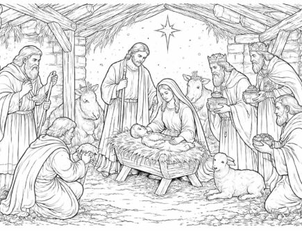 découvrez notre coloriage d'une crèche, une activité ludique pour enseigner aux enfants les valeurs de noël tout en s'amusant.