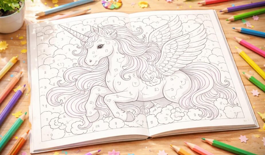 imprimez ce coloriage magique de licorne pour offrir aux enfants une activité ludique qui stimule leur imagination et leur créativité.