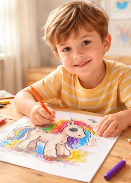 découvrez comment le coloriage d'un poney à imprimer peut stimuler la créativité des enfants en développant leur imagination, leur concentration et leur motricité fine.
