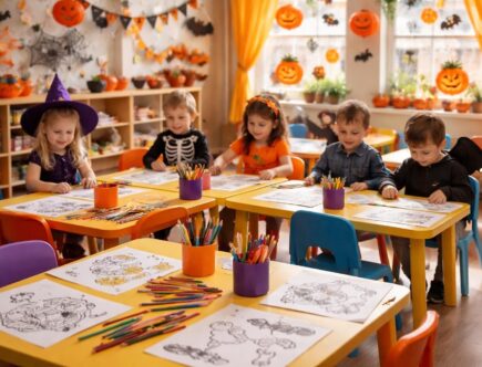 découvrez comment organiser une fête d'halloween en maternelle avec des coloriages à imprimer en pdf, pour une activité ludique et créative adaptée aux petits.