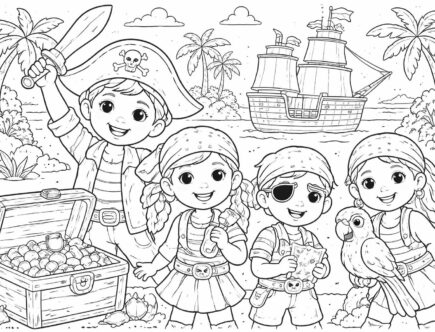explorez notre collection de dessins de pirates à colorier, parfaite pour stimuler l'imagination et la créativité des enfants tout en s'amusant.