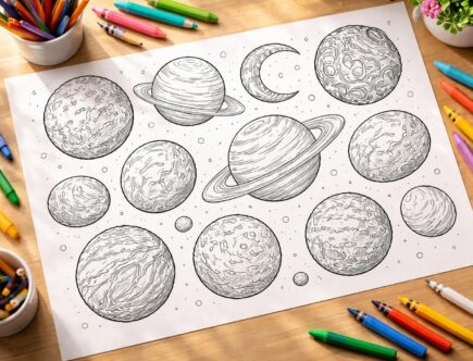 découvrez une collection variée de planètes à colorier, adaptée à toute la famille pour des moments créatifs et amusants ensemble.