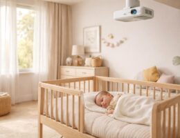 assurez la sécurité de votre bébé avec le vidéoprojecteur acer sans câbles dangereux. profitez d'une installation sûre et simple, idéale pour une chambre d'enfant.